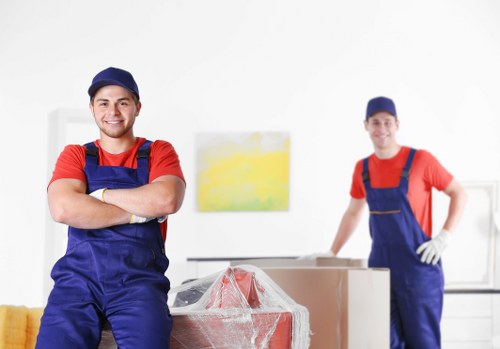 Furniture and fragile items prepared for a small relocation