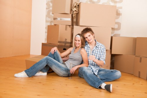 Professional local removals in Highamspark with moving van and boxes