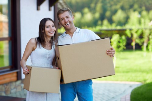 Professional team handling office removals in Highamspark with care
